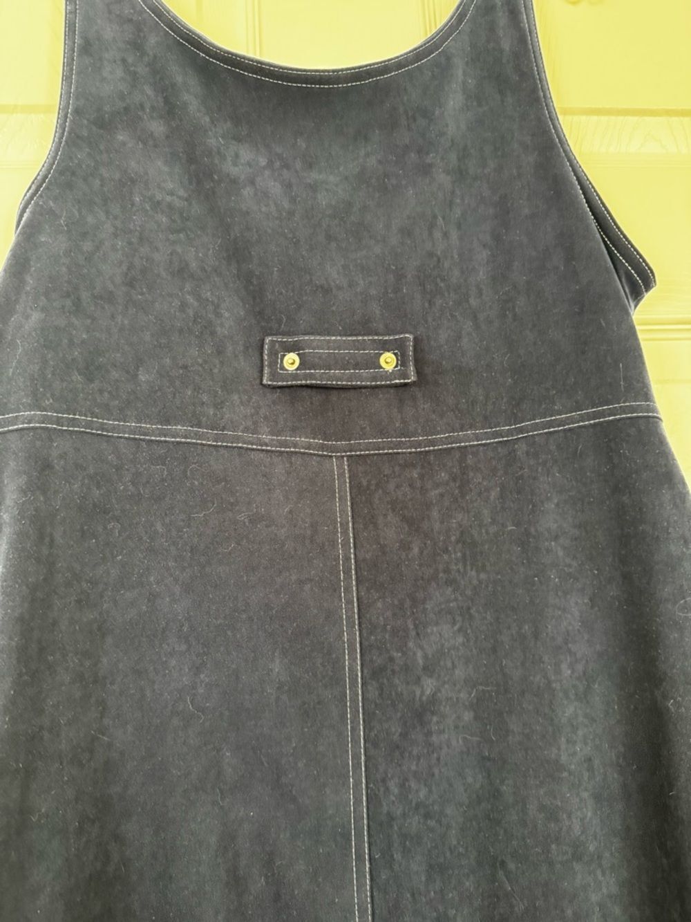 Vintage 90s Soft Blue Paisley Overall Dress Size Small Western Cottagecore - Picture 6 of 6